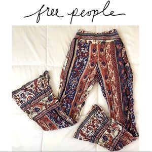 Free People tribal flare pants